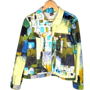 Simply Art by Dolcezza Abstract Colourful Blazer/Jacket Medium